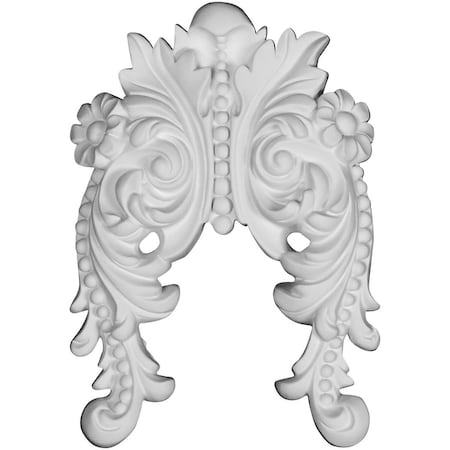 Ekena Millwork 6"W x 8 1/2"H x 1 1/2"P Beaded Center Onlay ONL06X08X01BE